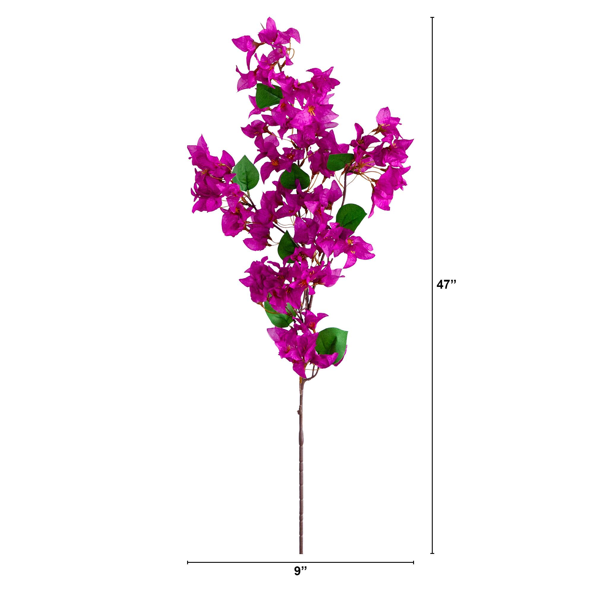 47" Purple Bougainvillea Flower Stems, 3ct.